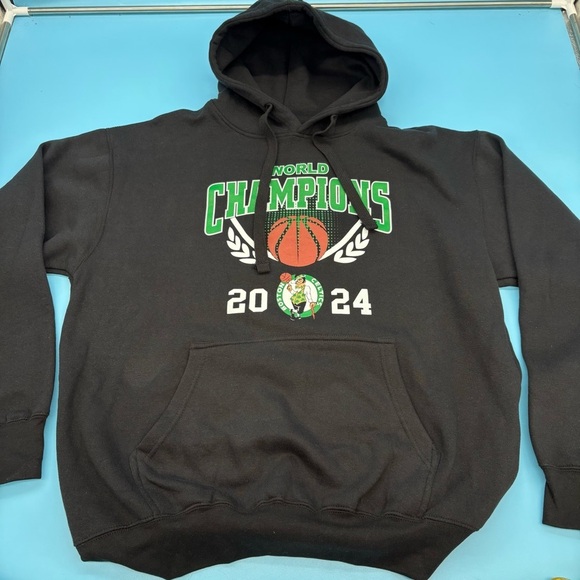 Boston Celtics “World Champions 2024” Black Hoodie Men’s Size Large - Picture 7 of 13